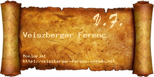 Veiszberger Ferenc névjegykártya