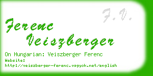 ferenc veiszberger business card